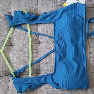 Time and Thru Recycled Material Bikini Top and Bottom